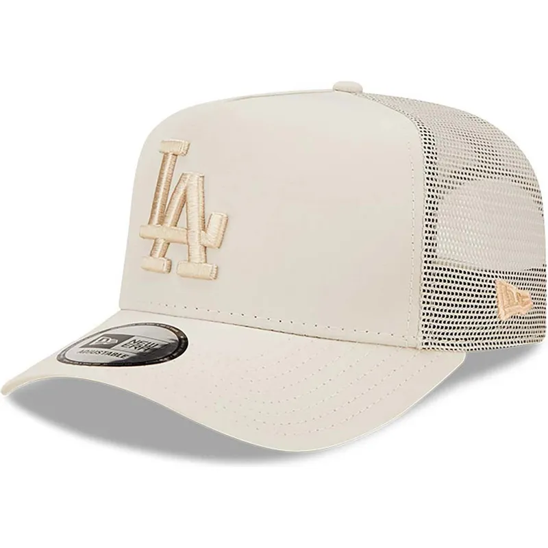 lippikset-kaareva-rekka-beige-snapback-a-frame-tech-ripstop-los-angeles-dodgers-mlb-new-era