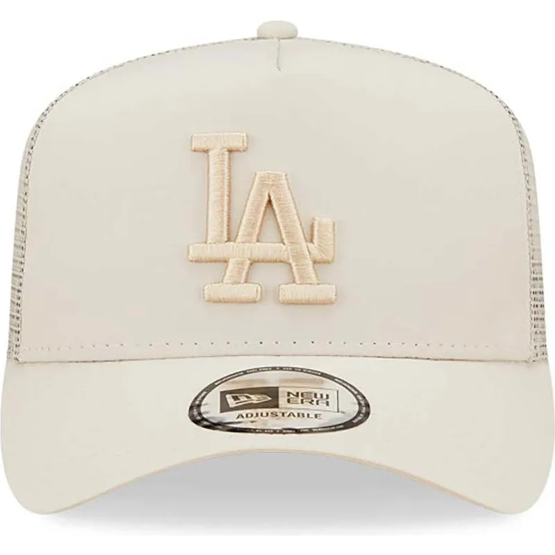 lippikset-kaareva-rekka-beige-snapback-a-frame-tech-ripstop-los-angeles-dodgers-mlb-new-era