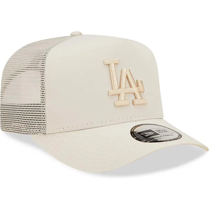 lippikset-kaareva-rekka-beige-snapback-a-frame-tech-ripstop-los-angeles-dodgers-mlb-new-era