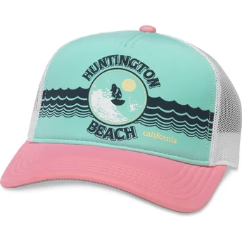 Lippikset kaareva rekka monivärinen snapback rosa California Riptide Valin American Needle