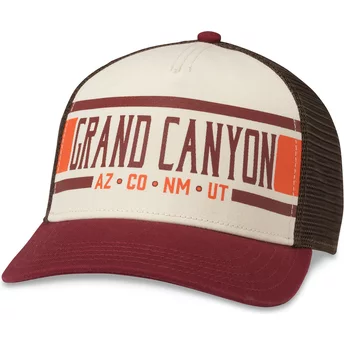 American Needle Grand Canyon National Park Sinclair Beige and Brown Snapback Trucker Hat