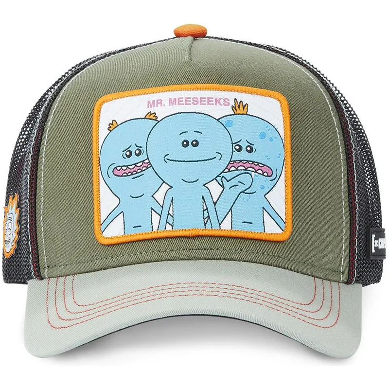 lippikset-kaareva-rekka-vihrea-snapback-mrm1-mr-meeseeks-rick-ja-morty-capslab