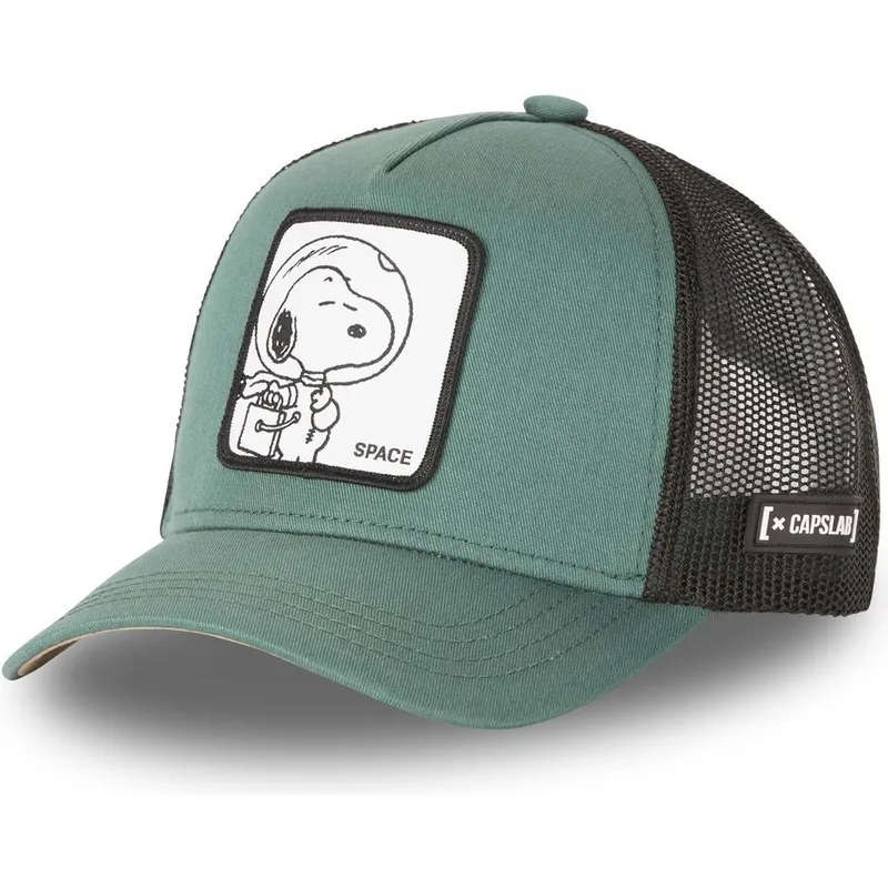 lippikset-kaareva-rekka-vihrea-snapback-space-sp2-snoopy-tenavat-capslab
