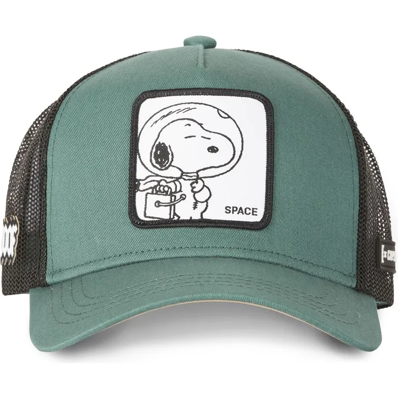 lippikset-kaareva-rekka-vihrea-snapback-space-sp2-snoopy-tenavat-capslab