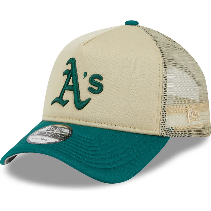 lippikset-kaareva-rekka-beige-snapback-9forty-a-frame-all-day-oakland-athletics-mlb-new-era