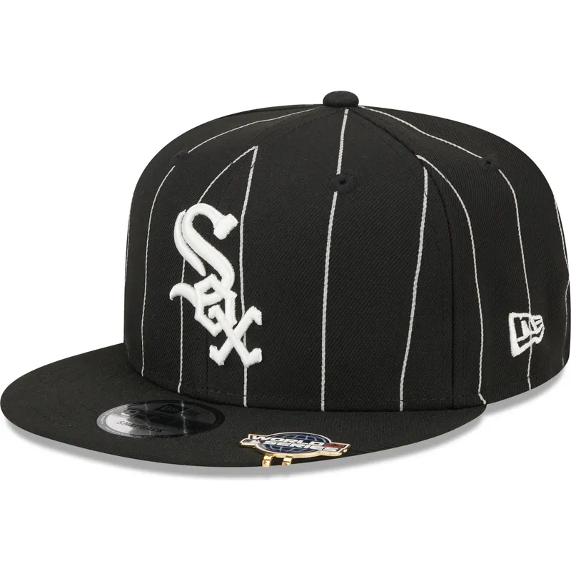 lippikset-littea-musta-snapback-9fifty-pinstripe-visor-clip-chicago-white-sox-mlb-new-era