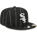 lippikset-littea-musta-snapback-9fifty-pinstripe-visor-clip-chicago-white-sox-mlb-new-era