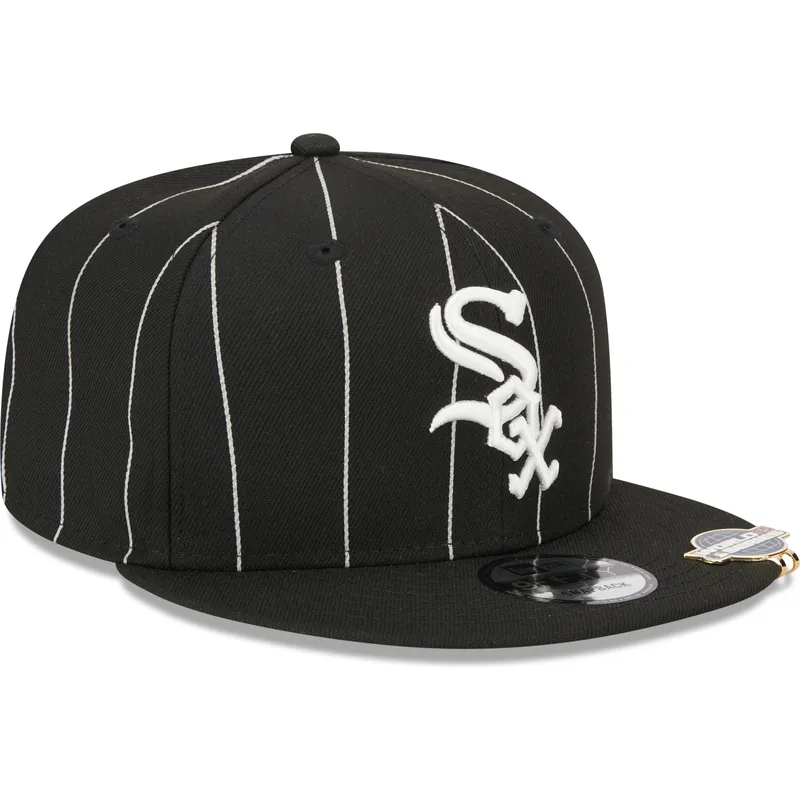 lippikset-littea-musta-snapback-9fifty-pinstripe-visor-clip-chicago-white-sox-mlb-new-era