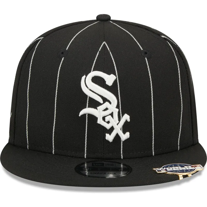 lippikset-littea-musta-snapback-9fifty-pinstripe-visor-clip-chicago-white-sox-mlb-new-era