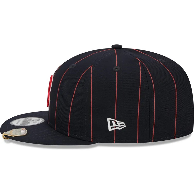 cap-littea-navy-blue-snapback-9fifty-pinstripe-visor-clip-boston-red-sox-mlb-new-era cap-littea-navy-blue-snapback-9fifty-pinstripe-visor-clip-boston-red-sox-mlb-new-era