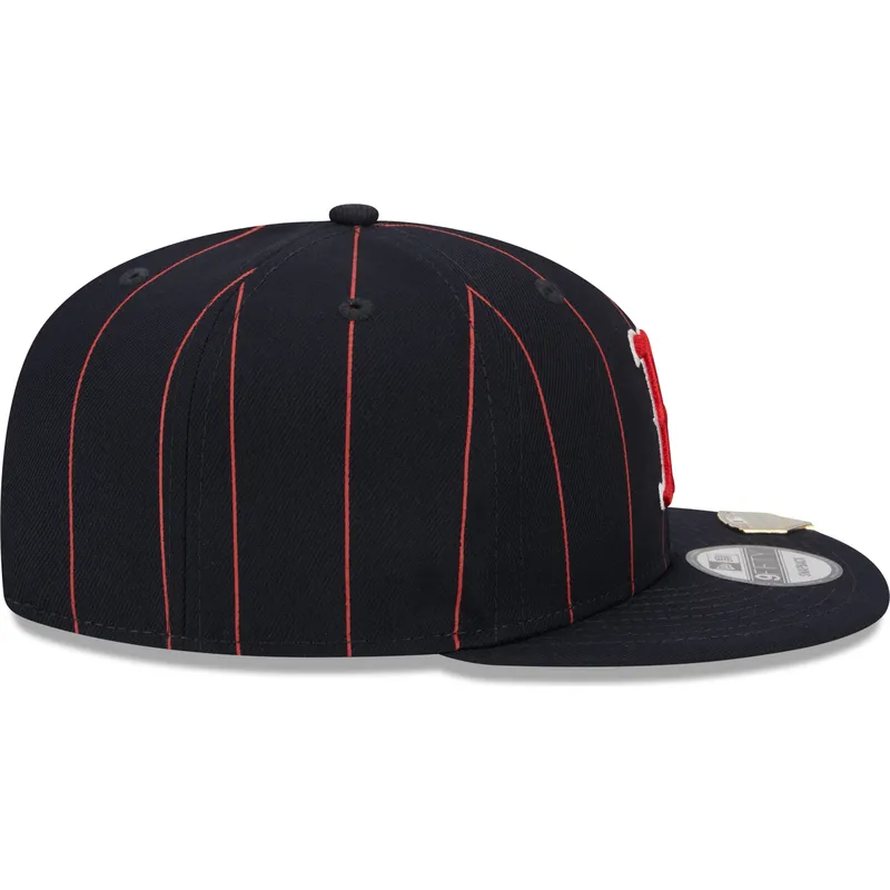 cap-littea-navy-blue-snapback-9fifty-pinstripe-visor-clip-boston-red-sox-mlb-new-era cap-littea-navy-blue-snapback-9fifty-pinstripe-visor-clip-boston-red-sox-mlb-new-era