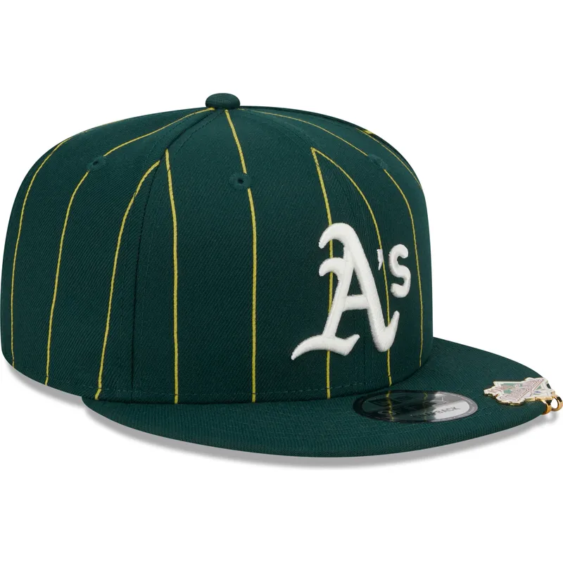lippikset-littea-vihrea-snapback-9fifty-pinstripe-visor-clip-oakland-athletics-mlb-new-era