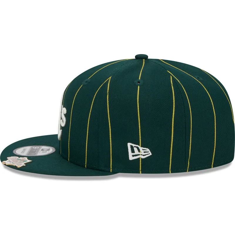 lippikset-littea-vihrea-snapback-9fifty-pinstripe-visor-clip-oakland-athletics-mlb-new-era
