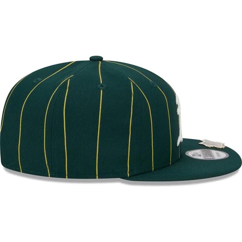cap-littea-green-snapback-9fifty-pinstripe-visor-clip-oakland-athletics-mlb-new-era cap-littea-green-snapback-9fifty-pinstripe-visor-clip-oakland-athletics-mlb-new-era