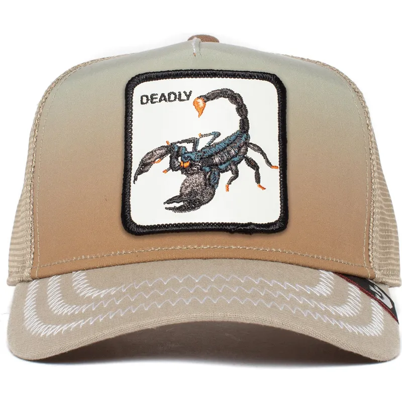 lippikset-kaareva-rekka-beige-snapback-escorpion-deadly-get-over-here-the-farm-the-farm-de-goorin-bros