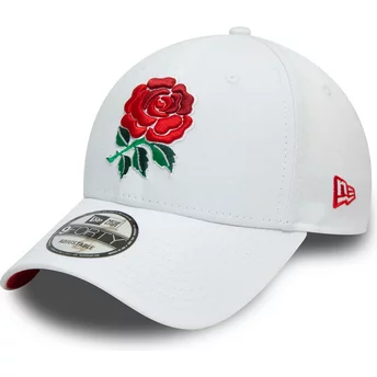 New Era Curved Brim 9FORTY Core England Rugby RFU White Adjustable Cap
