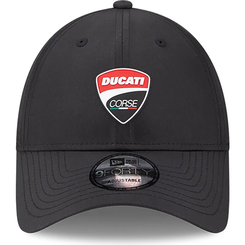 lippikset-kaareva-musta-saadettava-nauha-9forty-ripstop-ducati-motor-motogp-new-era