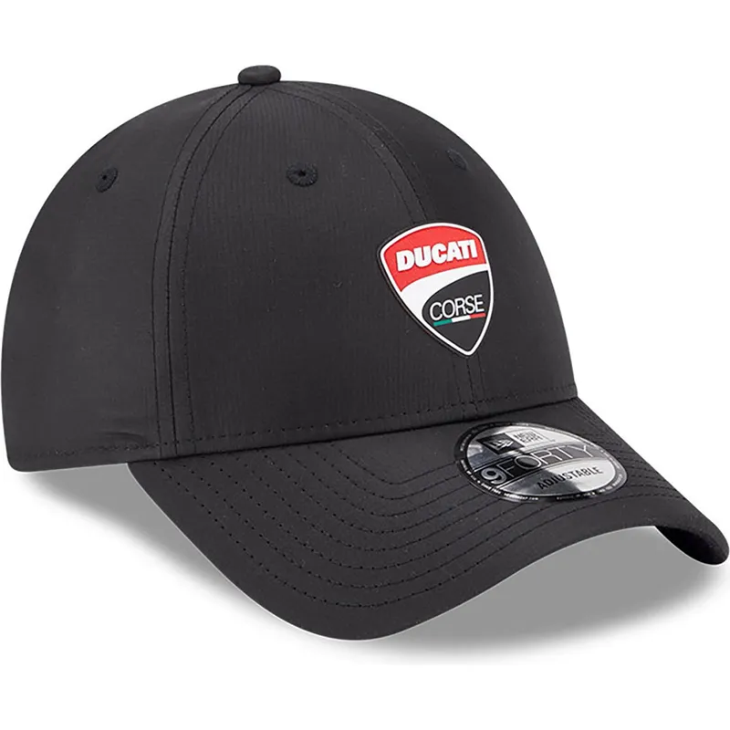 lippikset-kaareva-musta-saadettava-nauha-9forty-ripstop-ducati-motor-motogp-new-era
