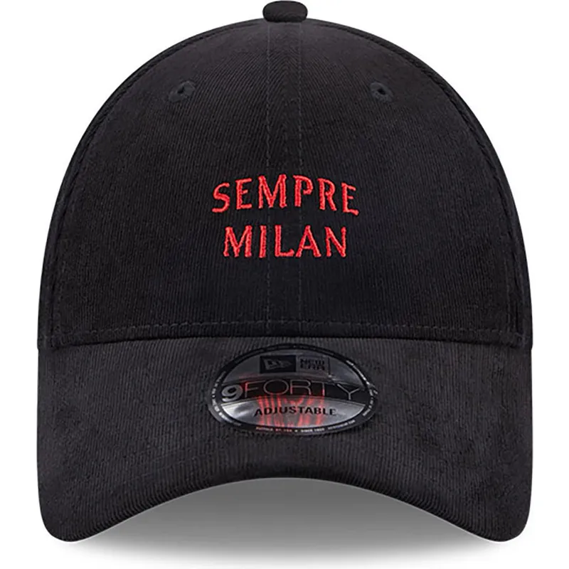 lippikset-kaareva-musta-saadettava-nauha-sempre-milan-9forty-needle-cord-ac-milan-serie-a-new-era lippikset-kaareva-musta-saadettava-nauha-sempre-milan-9forty-needle-cord-ac-milan-serie-a-new-era