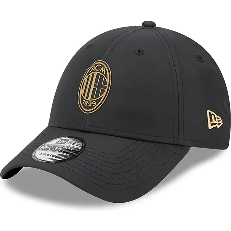 cap-kaareva-black-adjustable-strap-dorado-9forty-ac-milan-serie-a-new-era cap-kaareva-black-adjustable-strap-dorado-9forty-ac-milan-serie-a-new-era