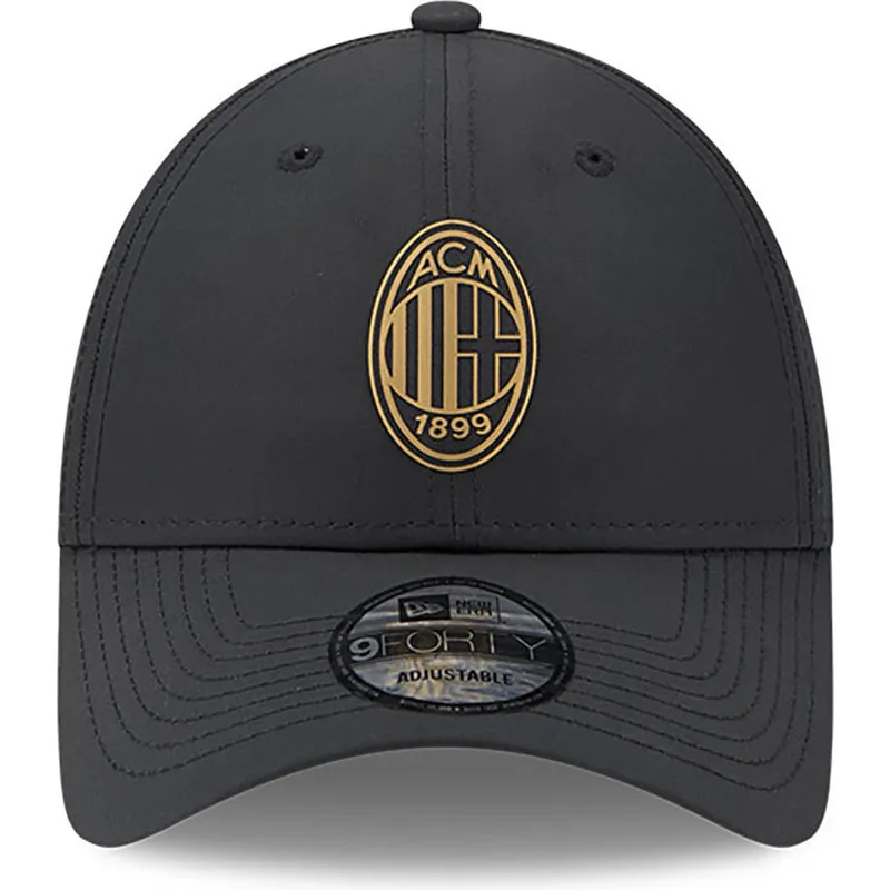 cap-kaareva-black-adjustable-strap-dorado-9forty-ac-milan-serie-a-new-era cap-kaareva-black-adjustable-strap-dorado-9forty-ac-milan-serie-a-new-era
