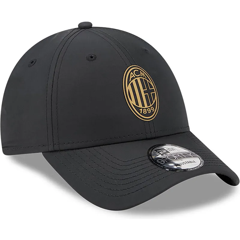 cap-kaareva-black-adjustable-strap-dorado-9forty-ac-milan-serie-a-new-era cap-kaareva-black-adjustable-strap-dorado-9forty-ac-milan-serie-a-new-era