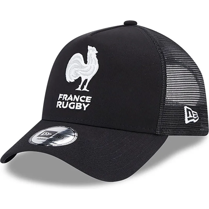 lippikset-kaareva-rekka-musta-snapback-a-frame-monochrome-french-rugby-federation-ffr-new-era
