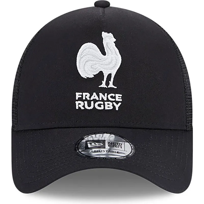 lippikset-kaareva-rekka-musta-snapback-a-frame-monochrome-french-rugby-federation-ffr-new-era
