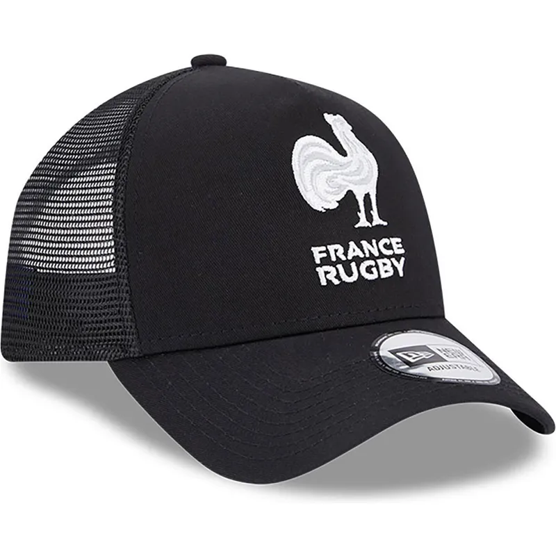 lippikset-kaareva-rekka-musta-snapback-a-frame-monochrome-french-rugby-federation-ffr-new-era