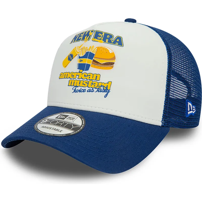 lippikset-kaareva-rekka-sininen-snapback-mustard-a-frame-food-new-era