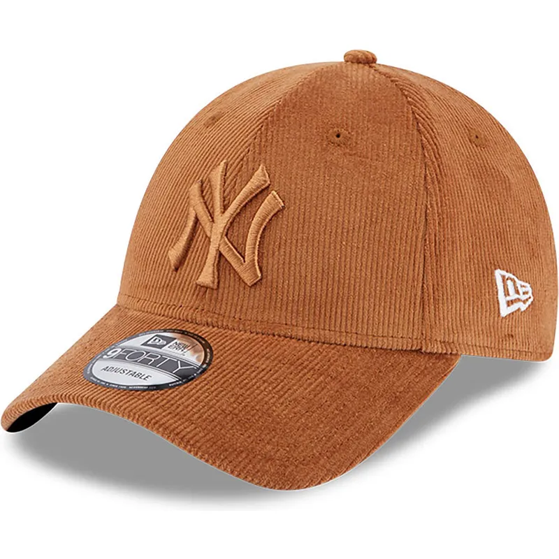 lippikset-kaareva-ruskea-saadettava-nauha-9forty-cord-new-york-yankees-mlb-new-era