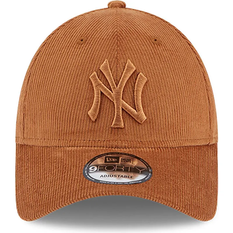 lippikset-kaareva-ruskea-saadettava-nauha-9forty-cord-new-york-yankees-mlb-new-era