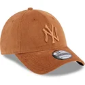 lippikset-kaareva-ruskea-saadettava-nauha-9forty-cord-new-york-yankees-mlb-new-era