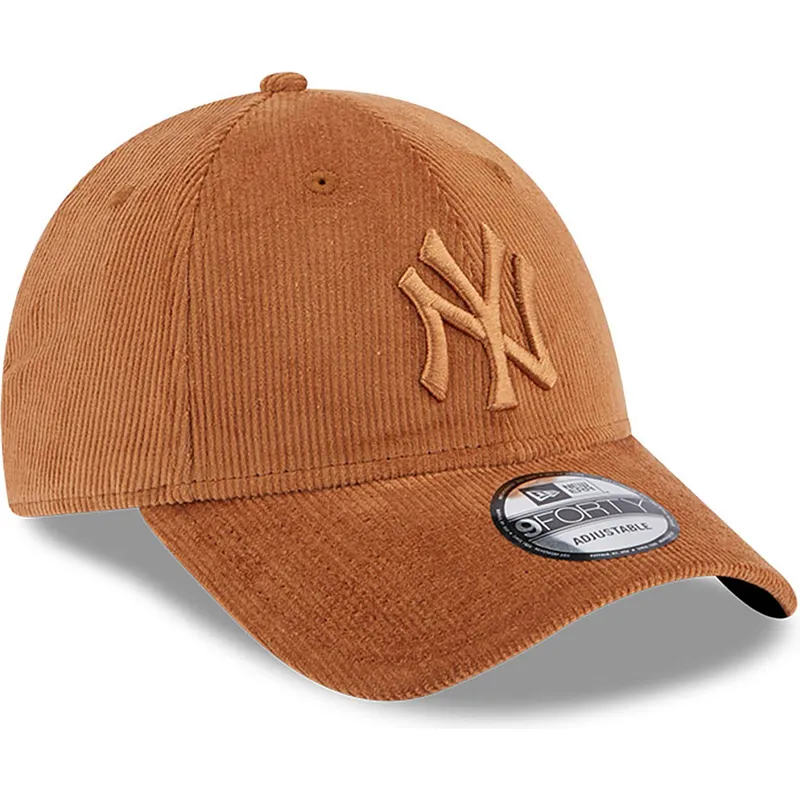 lippikset-kaareva-ruskea-saadettava-nauha-9forty-cord-new-york-yankees-mlb-new-era