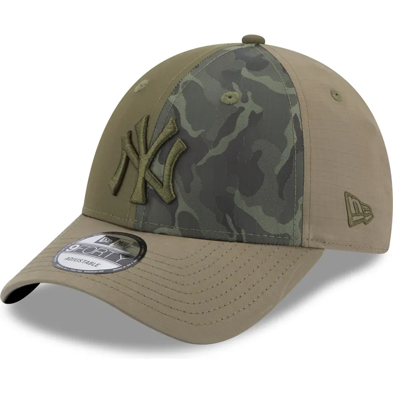 lippikset-kaareva-vihrea-saadettava-nauha-9forty-multi-texture-new-york-yankees-mlb-new-era