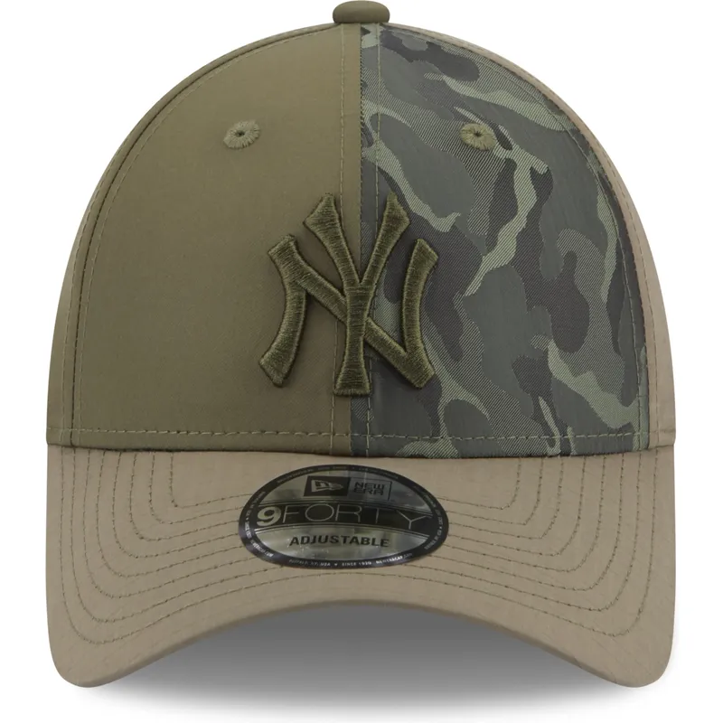 lippikset-kaareva-vihrea-saadettava-nauha-9forty-multi-texture-new-york-yankees-mlb-new-era