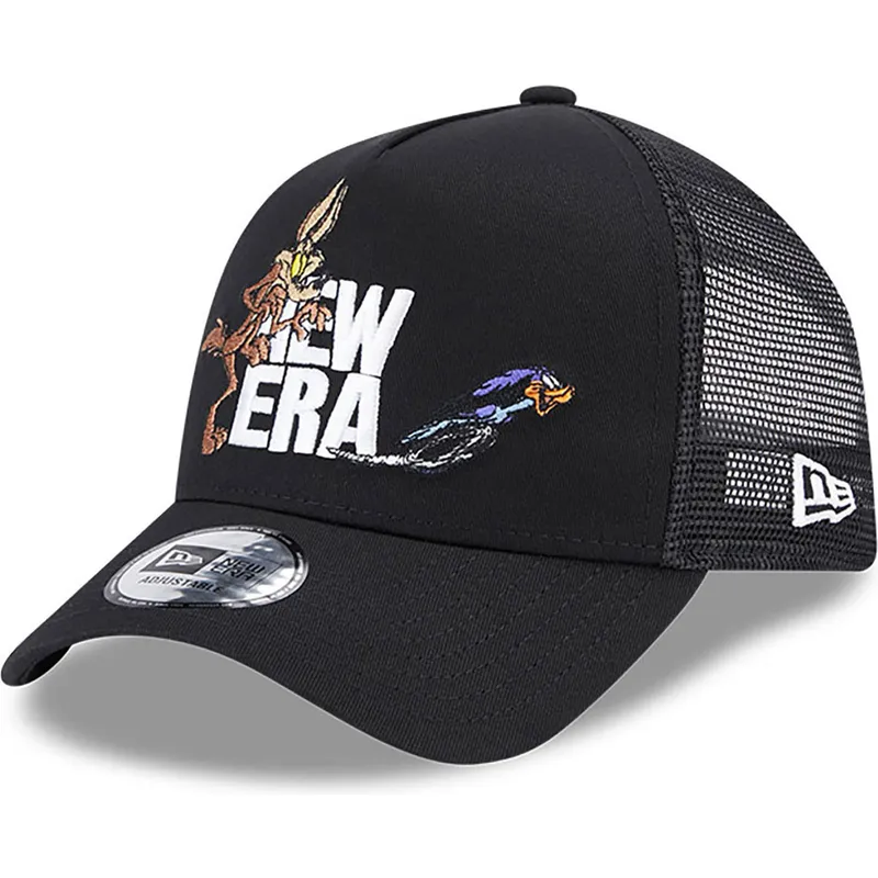 lippikset-kaareva-rekka-musta-snapback-a-frame-coyote-y-correcaminos-looney-tunes-new-era