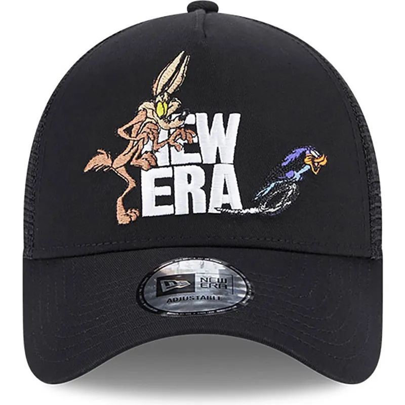 lippikset-kaareva-rekka-musta-snapback-a-frame-coyote-y-correcaminos-looney-tunes-new-era