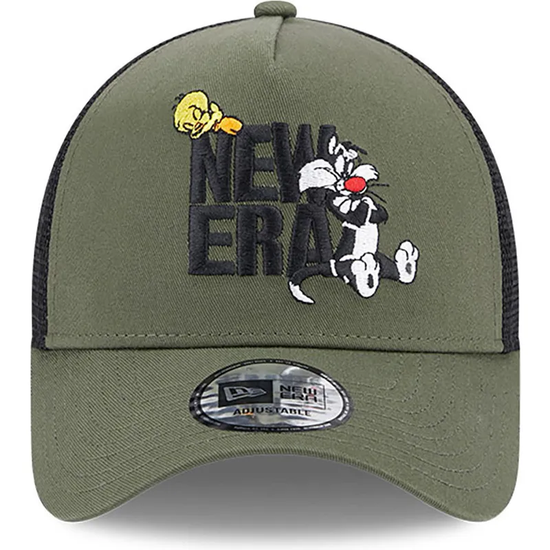 lippikset-kaareva-rekka-vihrea-snapback-a-frame-piolin-y-silvestre-looney-tunes-new-era