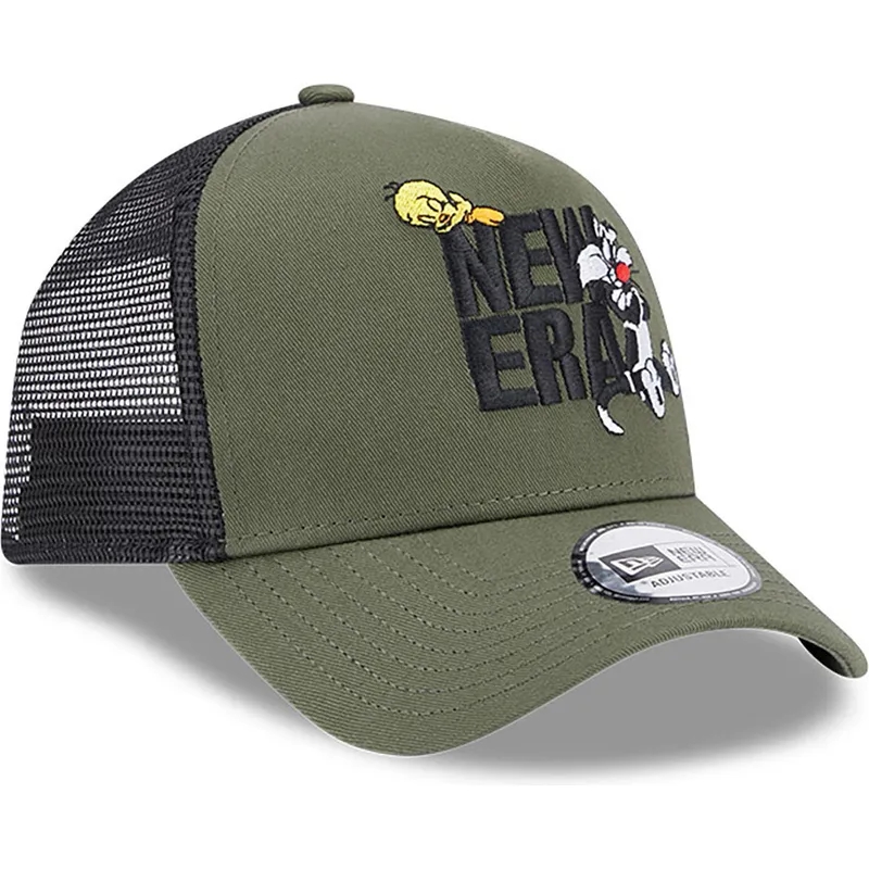 lippikset-kaareva-rekka-vihrea-snapback-a-frame-piolin-y-silvestre-looney-tunes-new-era