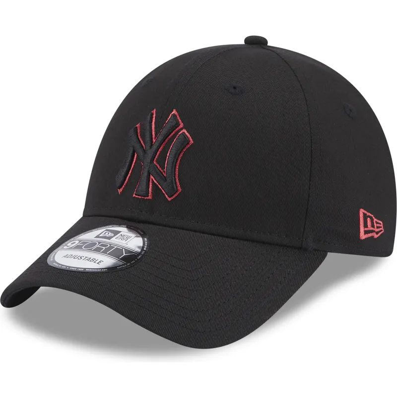 cap-kaareva-black-adjustable-strap-9forty-team-outline-new-york-yankees-mlb-new-era cap-kaareva-black-adjustable-strap-9forty-team-outline-new-york-yankees-mlb-new-era