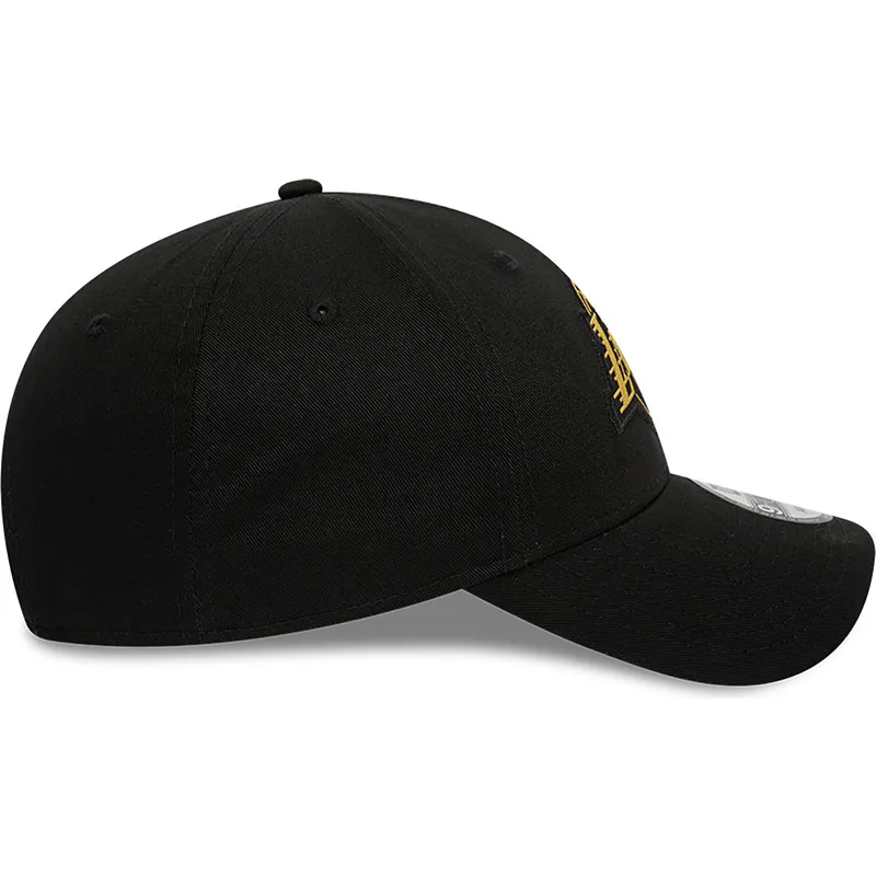 lippikset-kaareva-musta-saadettava-nauha-9forty-metallic-badge-los-angeles-lakers-nba-new-era