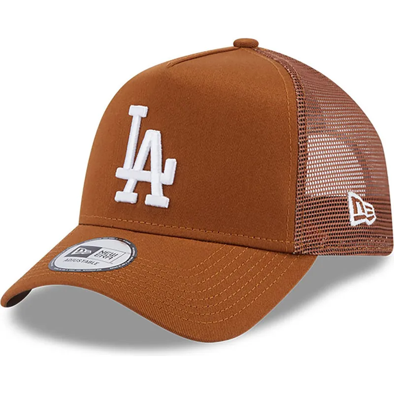 lippikset-kaareva-rekka-ruskea-snapback-a-frame-league-essential-los-angeles-dodgers-mlb-new-era