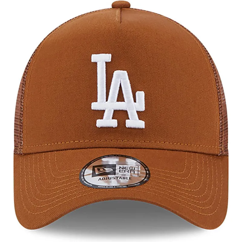 lippikset-kaareva-rekka-ruskea-snapback-a-frame-league-essential-los-angeles-dodgers-mlb-new-era