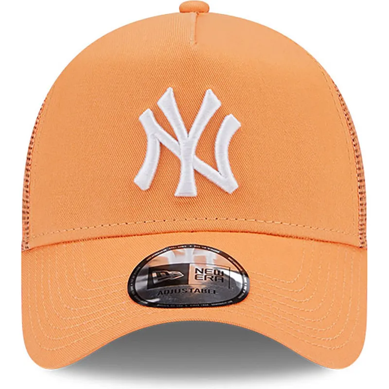 lippikset-kaareva-rekka-oranssi-snapback-a-frame-league-essential-new-york-yankees-mlb-new-era