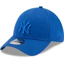 new-era-curved-brim-blue-logo-39thirty-league-essential-new-york-yankees-mlb-blue-fitted-cap