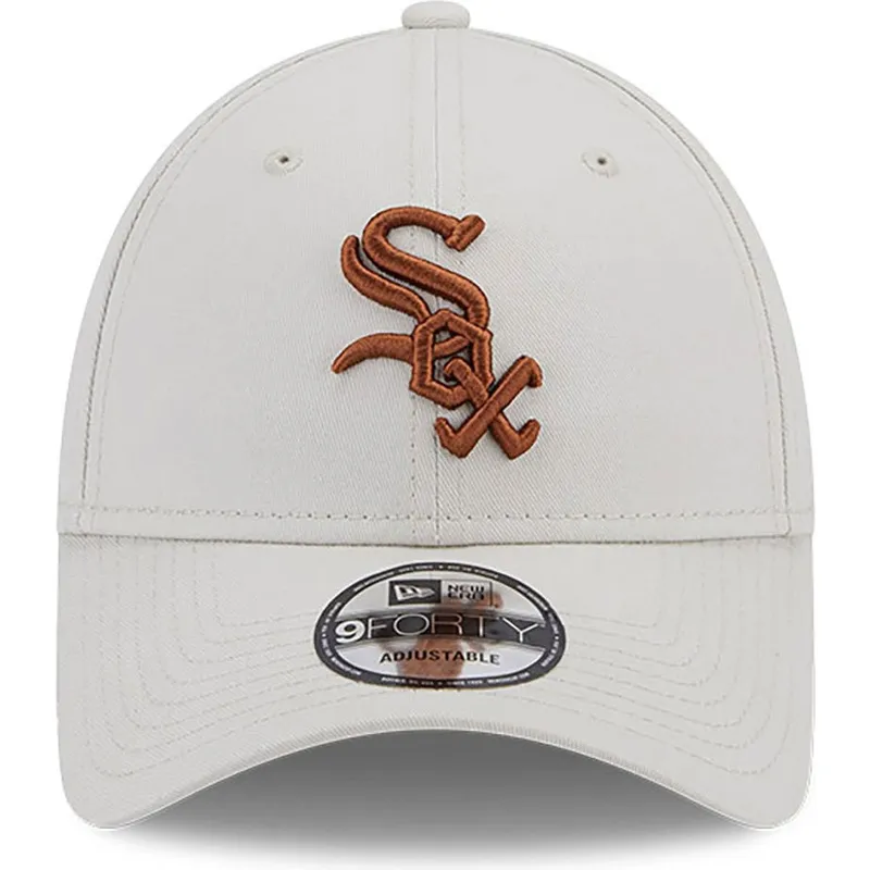 cap-kaareva-beige-adjustable-strap-marron-9forty-league-essential-chicago-white-sox-mlb-new-era cap-kaareva-beige-adjustable-strap-marron-9forty-league-essential-chicago-white-sox-mlb-new-era