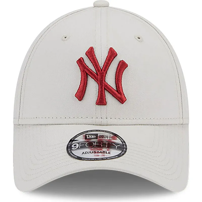 lippikset-kaareva-beige-saadettava-nauha-9forty-league-essential-new-york-yankees-mlb-new-era