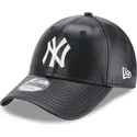 lippikset-kaareva-musta-saadettava-nauha-9forty-leather-new-york-yankees-mlb-new-era