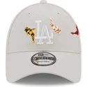 lippikset-kaareva-beige-saadettava-nauha-9forty-koi-fish-los-angeles-dodgers-mlb-new-era